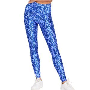 GoldSheep Royal Blue Leopard Legging